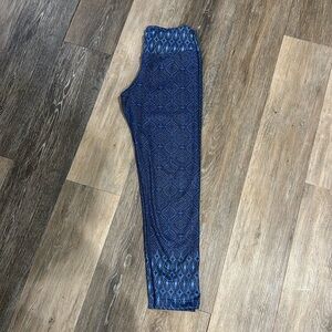 Prana XS Yoga leggings- blue diamond print